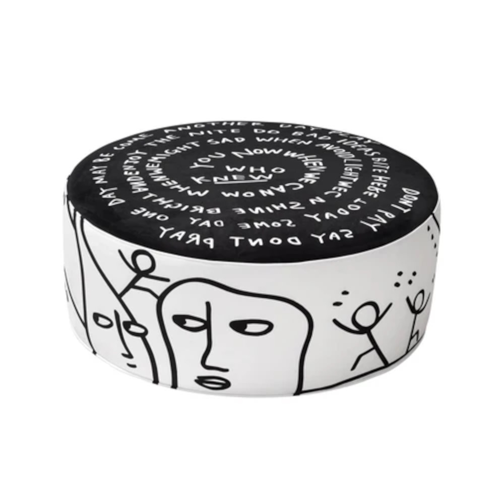 Eclipse Etching Pouf L