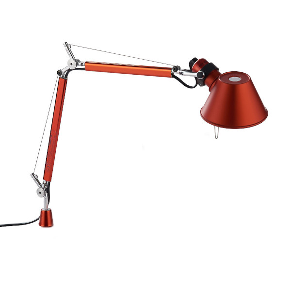 Tolomeo Micro Tavolo Lamp body in red anodized
